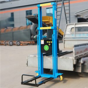 Heavy Duty 500kg 1000kg Semi Electric Self Loading Pallet Stacker for Precise Handling